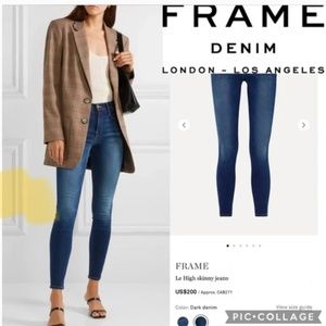 FRAME DENIM Le High Skinny size 27 in Columbia Road (Dark Blue Wash)